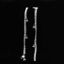 Traditional Stylish Silver Tone Anklets Payal Kolusu