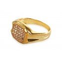 Gold plated Gent's CZ Stone Finger Ring