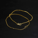 Micro Gold Plated Square Link Chain Anklets Payal