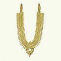 Gold Plated Broad Bridal Mango Long Haram/Chain with Pendant