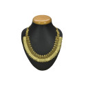 Gold Plated Traditional Lakshmi Cash AD Stone Necklace