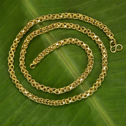 Designer Gold Plated Medium Zello Chain