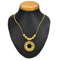 Traditional Green Enamel Stone Pathakkam Necklace