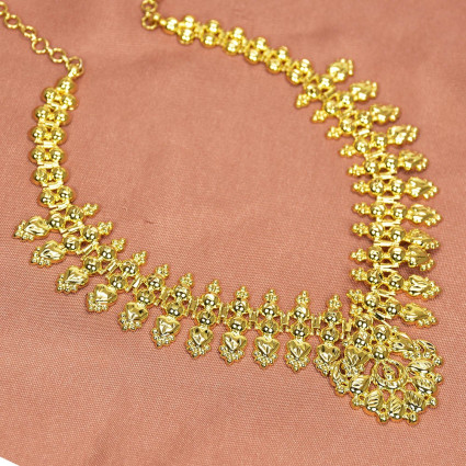 Elegant Micro Gold plated Mullamottu Jasmine Bud Necklace