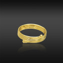 Simple Four Strand Band Gold Plated Finger Ring