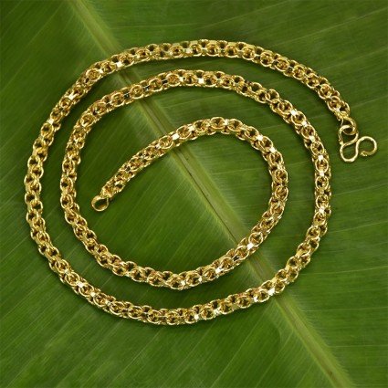 Designer Gold Plated Medium Zello Chain 