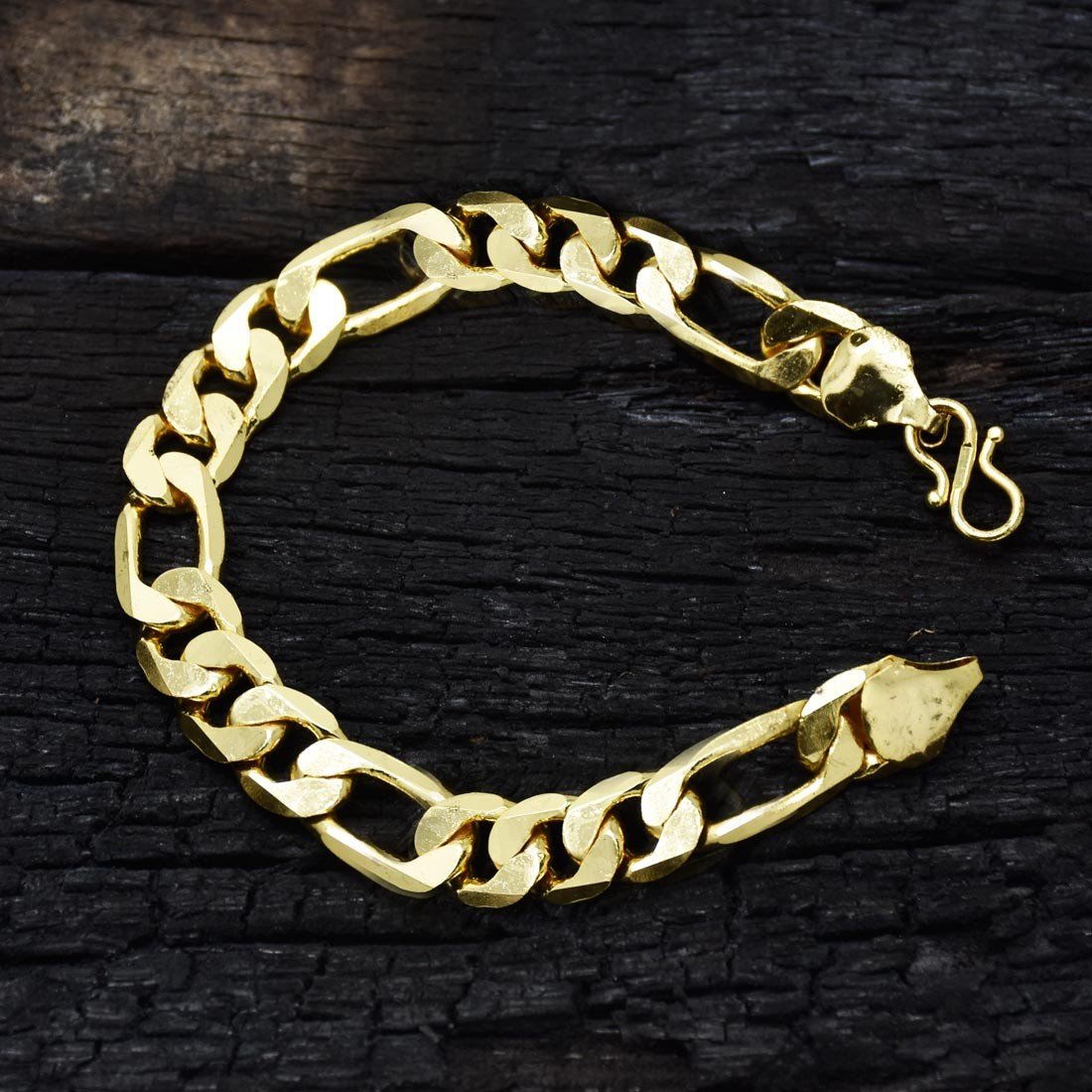 Gold Plated Sachin design bracelet for men – The Raj Ratna