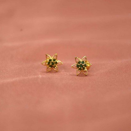 Rose Gold Oval shape gorgeous Pink Quartz Stud Earrings | Light Stud E –  Indian Designs