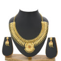 Gold Plated Enamel Leopard Necklace Set