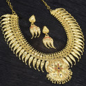 Gold Plated Enamel Leopard Necklace Set