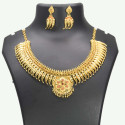Gold Plated Enamel Leopard Necklace Set