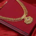 Traditional Gold Plated Jasmine|Pichimottu Ruby Stone Necklace