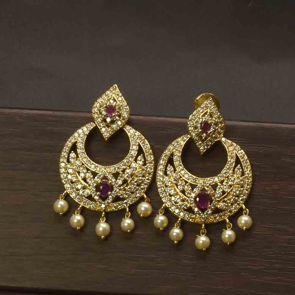 Ram Leela Flower South Indian Design Pearl Ginni Goddess Lakshmi Stud ab73  - ADIVA LIFESTYLE PRIVATE LIMITED - 276191