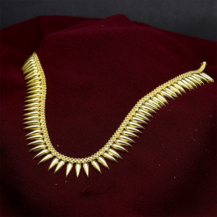 Traditional Gold Plated Small Pichimottu(Jasmine) Necklace