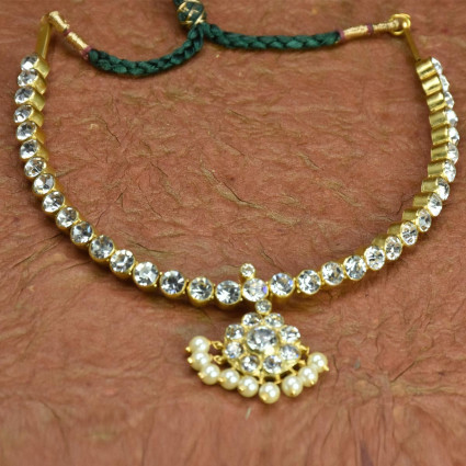 Original Temple Jewellery White Adigai Necklace