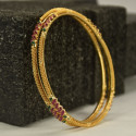 Dainty Ruby Emerald Coir Design Nice Bangles