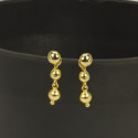 Stunning Golden Step Balls Hanging Ear Drops