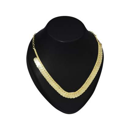 Gold Plated Lakshmi Coin Kasumala Cash Necklace