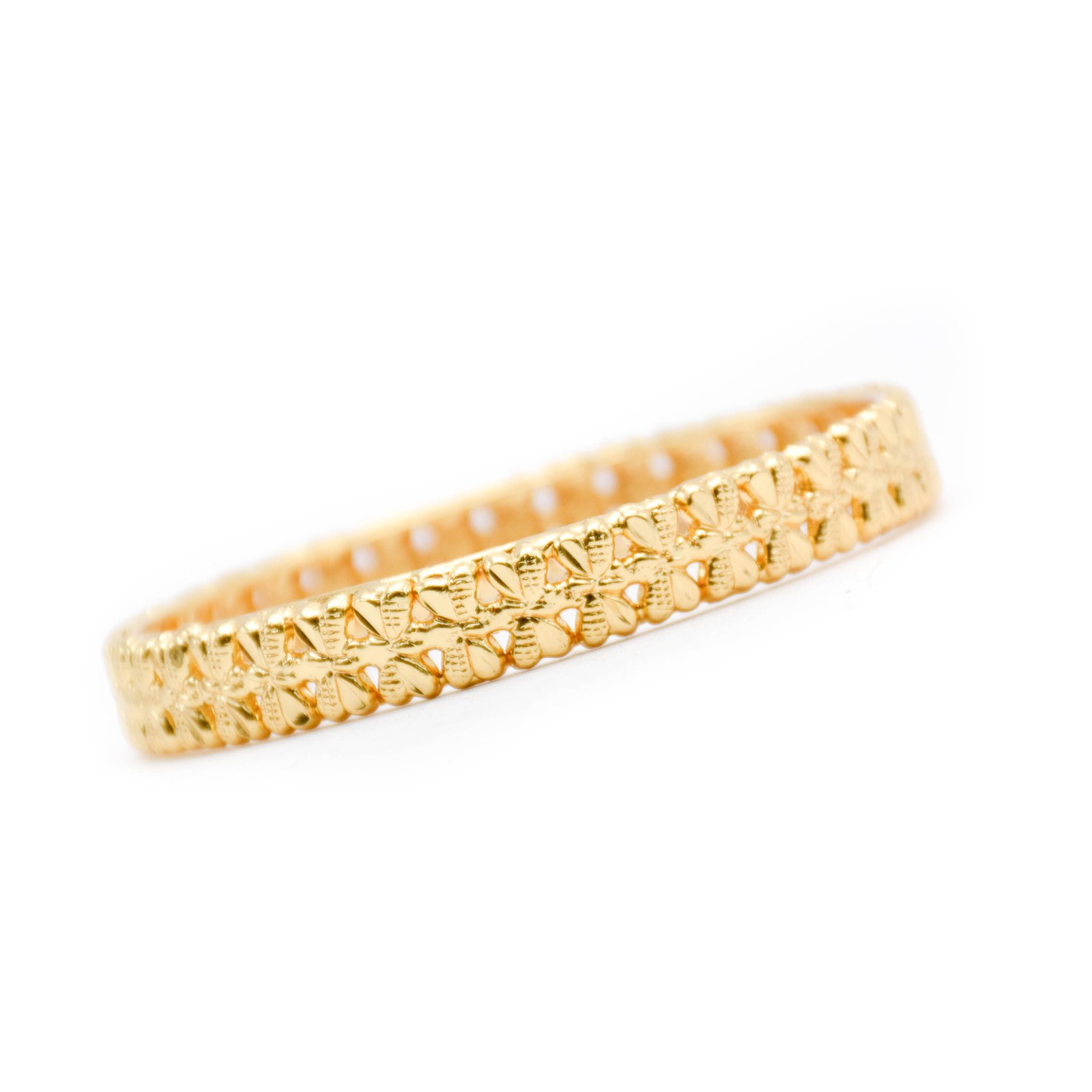 Lunaria Collection Thick 18K YG Gold Bangle | Breckenridge Jewelers