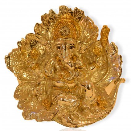 Gold Plated Ekadrishta/ Mahaganapathy idol