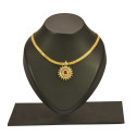 South Indian Gold Plated Round Enamel Necklace