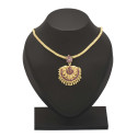 Gold Plated Ruby Stone Adial Necklace