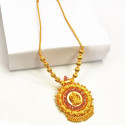 Ethnic Classic Lakshmi MC Ball Big Stone Pendant Necklace