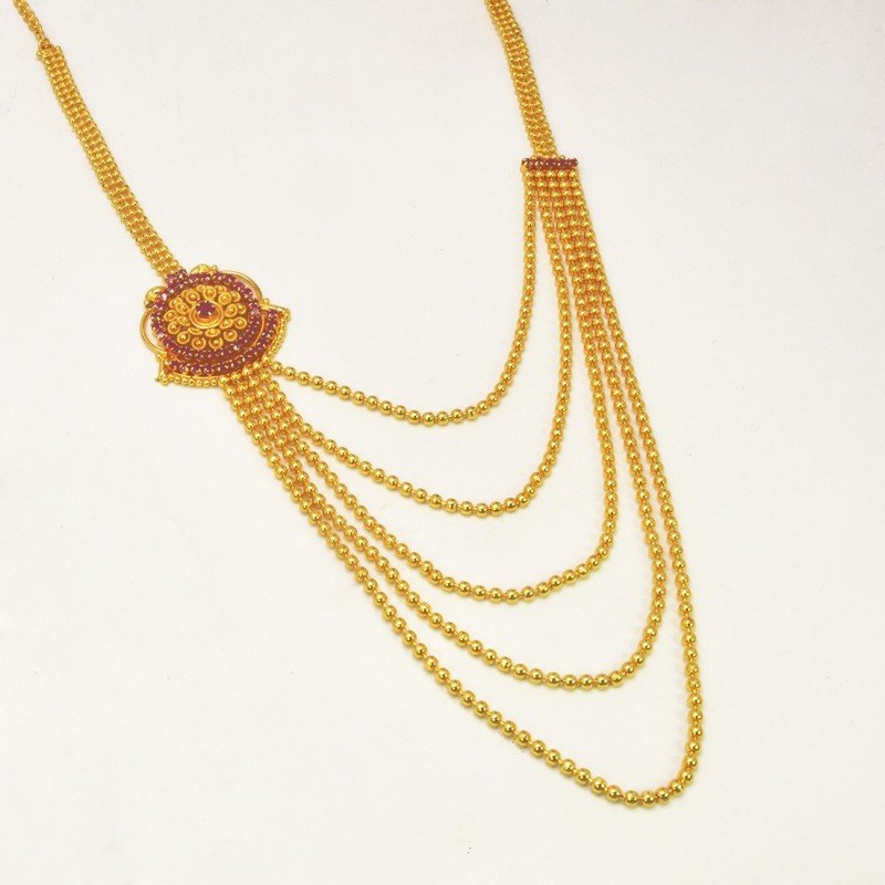Layering Necklace Gold Plated Necklace Ball Pendant Bead 