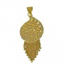 Gold Plated Intricate Design Net Mango Pendant
