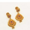 Gold Plated Traditional Golden Stone Drops Earrings