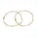Very Delicate Thin Gold Plated Bead Anklets Payal
