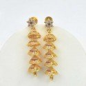 Partywear Gold Plated 5 Step Semiprecious Stone Jhumka Earrings