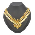 Gold Plated Traditional Small Head Coin Kasu Necklace