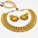 Adorable Chettinad Kemp Lakshmi Cash Necklace Set