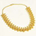 Gorgeous Gold Plated Cz Paisley Mango Necklace
