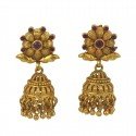 Stunning Floral Studs Antique Finish Jhumka Earrings