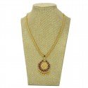 Antique Gold Plated Kemp Pendant Necklace