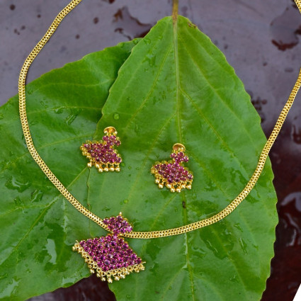 Gold Plated Adial Pendant Set