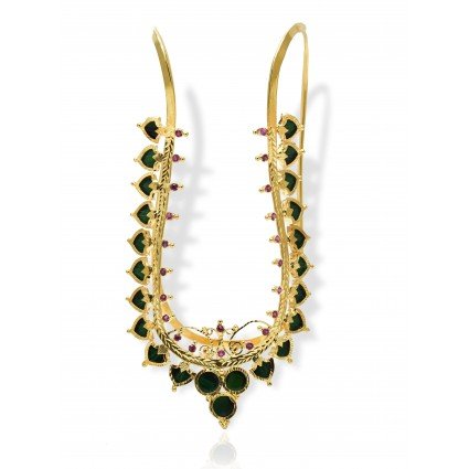 Premium Gold Plated Traditional Green Palakka Armlet
