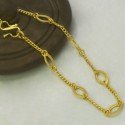 Simple Gold Plated Link Chain Designer Ladies Bracelet