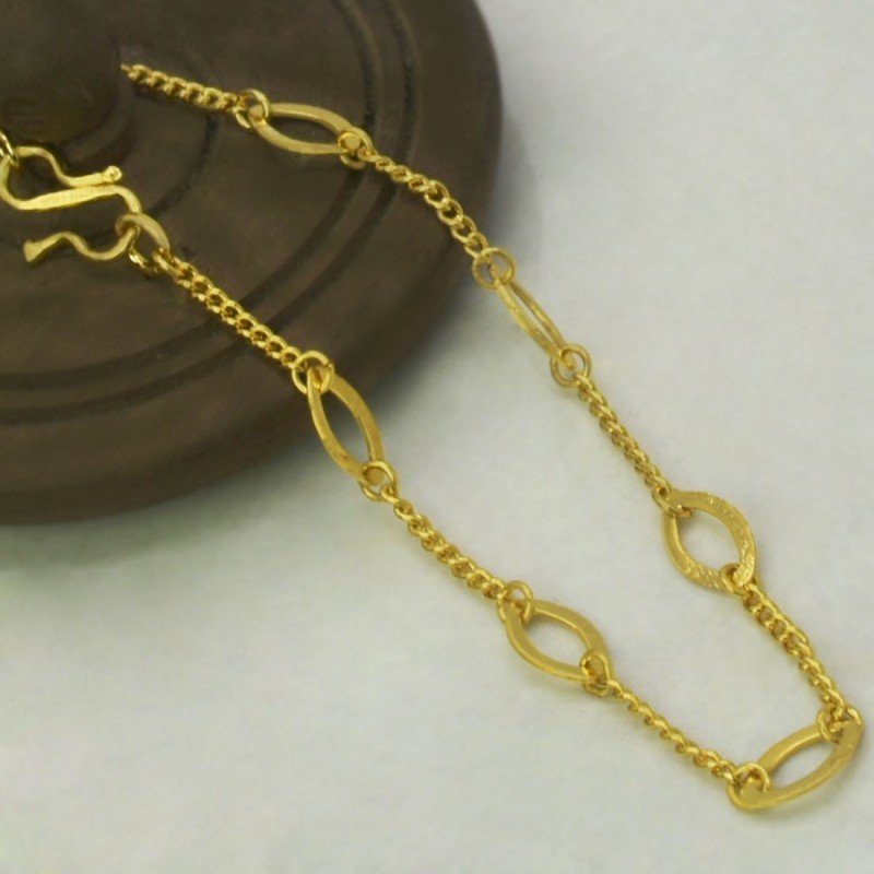 Buy OOMPH Jewellery Set of 4 Gold Tone Link Chain, Heart Shape Charm  Bracelet Online