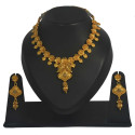 Antique Gold Plated Floral Necklace Set