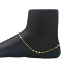 Stylish Gold Plated Delicate Pearl Anklets Paayal
