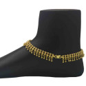Kollam Supreme Gold Plated Thick Bridal Anklets Payal