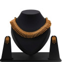 Premium Antique Matte Gold Plated Designer Spike Necklace Set