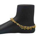 Micro Gold Plated Link Chain Beads Layered Anklets