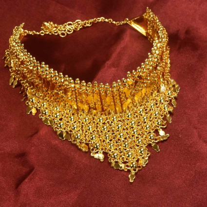 Kerala Traditional Gold Plated Elakkthali Choker Necklace
