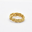 Stylish Gold Plated Twisted Rope designed Finger Ring