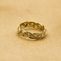 Stylish Gold Plated Twisted Rope designed Finger Ring
