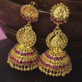 Micro Gold Plated Very Small Stone Jimikki Earrings for Girls online